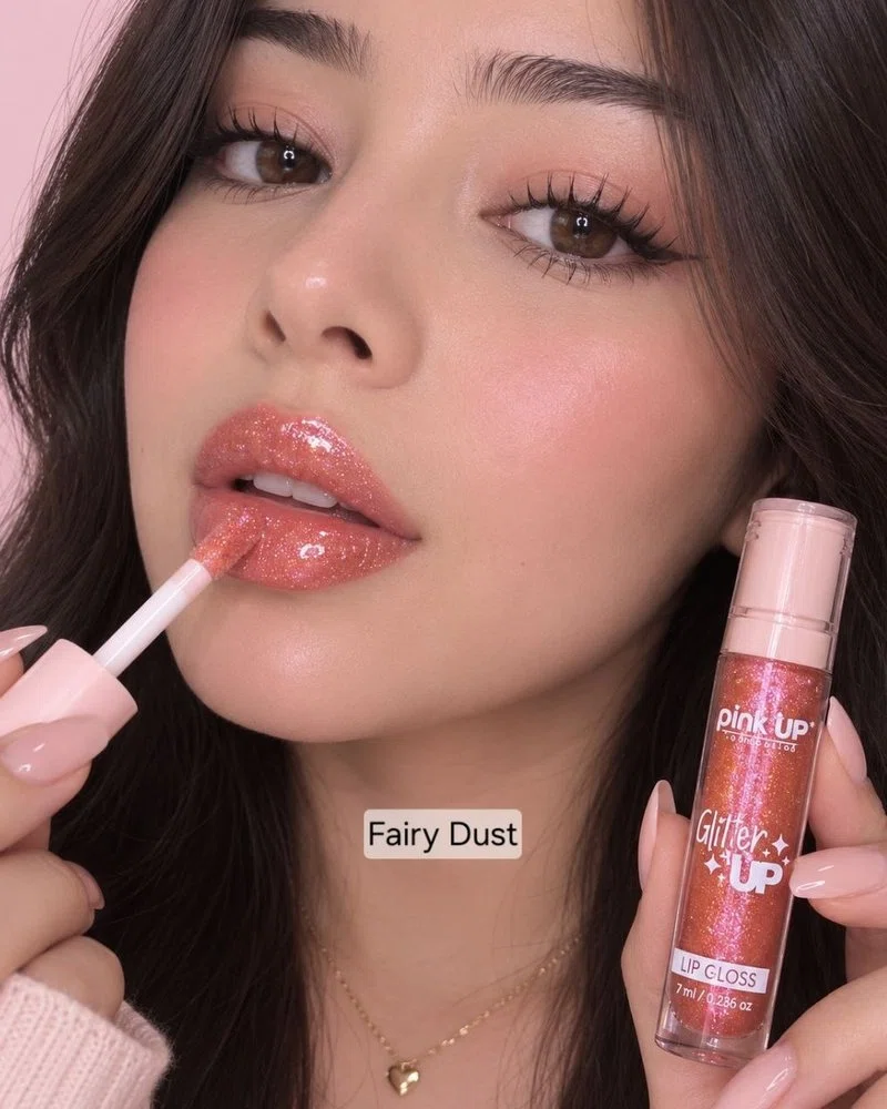 Lip Gloss Glitter Up - Pink Up